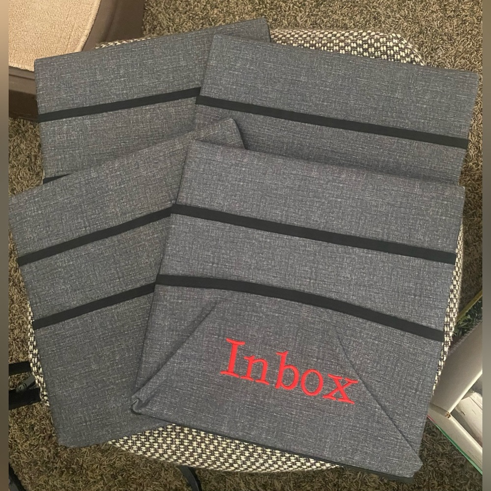(4) Thirty One Wall Together Pocket Boards Charcoal Crosshatch
